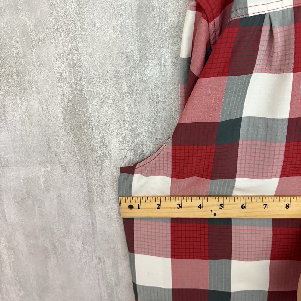 Orvis Shirt Mens XXL Red Quick Dry Outdoor Short Sleeve Button Up Casual Pockets - Picture 7 of 8